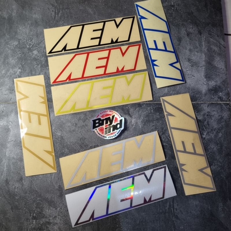 Sticker Stiker AEM Sticker Mobil Cutting