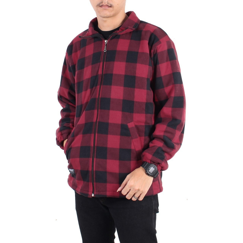 INST Jaket Kemeja Flanel Plaid Motip Kotak