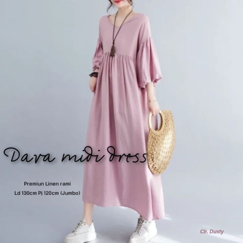 DAVA MIDI DRES TERBARU