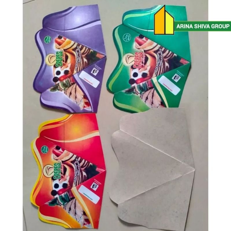 

400 LEMBAR KEMASAN CREPES 3D PAPER CRAFT | KERTAS LEKER CRISPY HIGH QUALITY | BOX LEKKER WAFFLE CROFFLE PRODUK TERBARU | ARINA SHIVA GROUP 1870