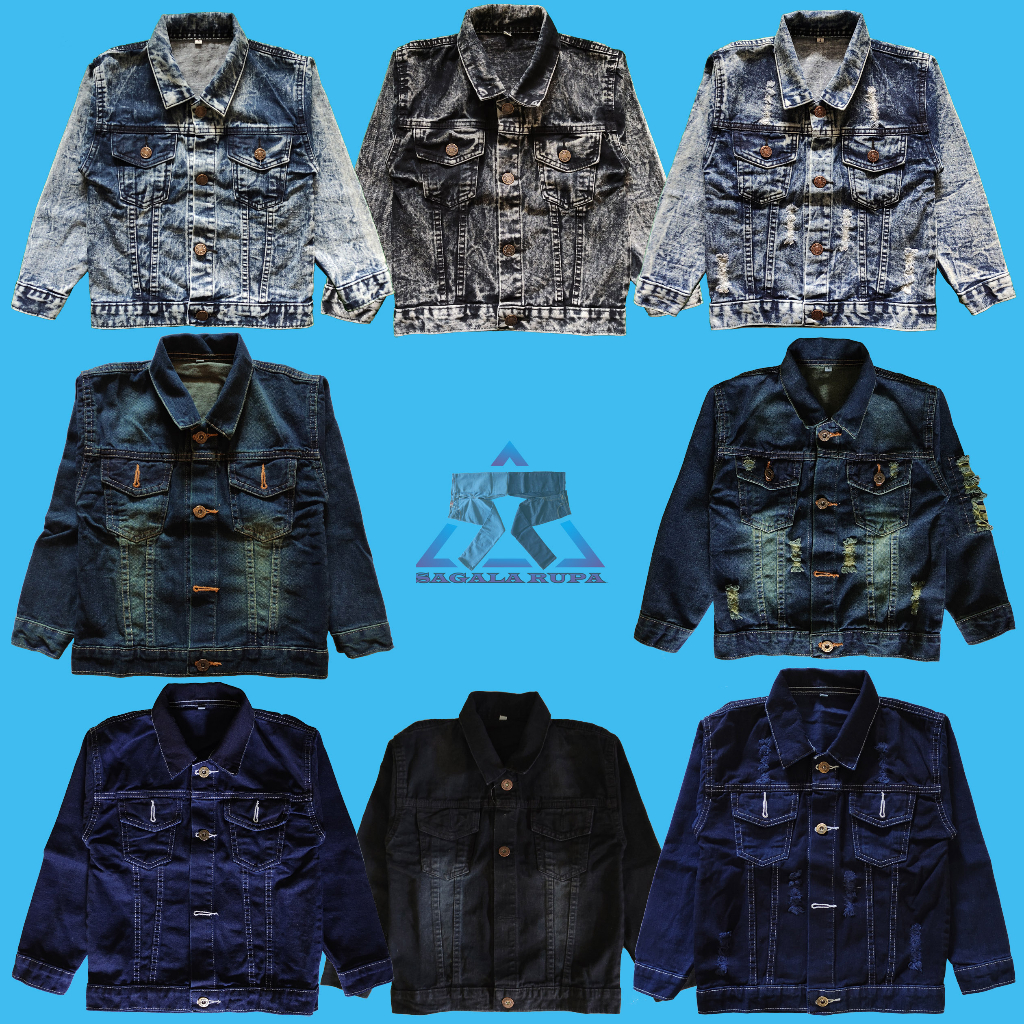 Jaket Jeans Denim Anak Laki-laki Perempuan 1-9 Tahun