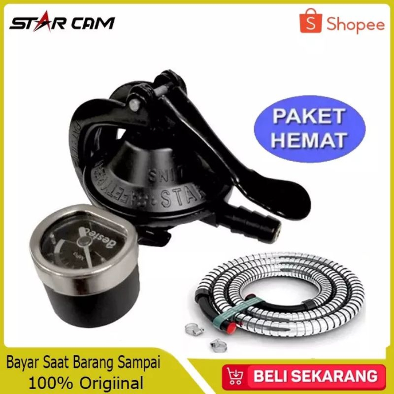 REGURATOR GAS STARCAM +SELANG GAS