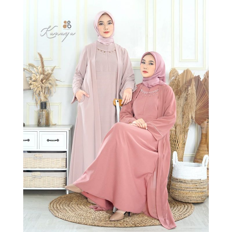 GAMIS DRESS ABAYA TERBARU KANAYA NUDE NUBUA