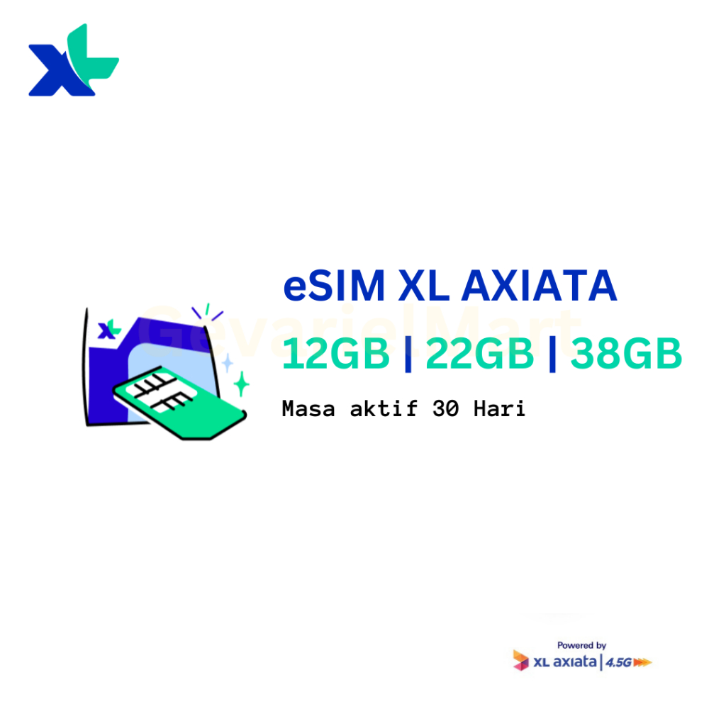 eSIM SIM DIGITAL XTRA COMBO FLEX XL AXIATA (30 Hari)