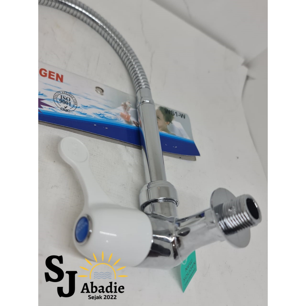 (1 PCS) Keran Kran Air Angsa Fleksibel SOLIGEN WS-1W Model Engkol Chrome Krom | SJ ABADIE |