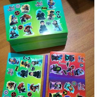

10 lembar stiker kartun murah