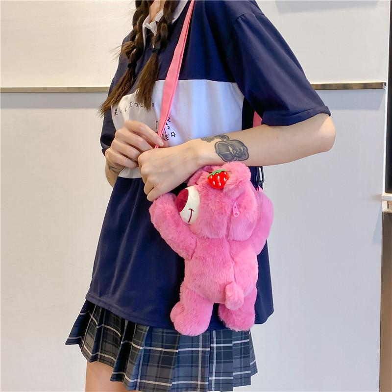 IMPORT REALPIC TAS SELEMPANG Disney Kartun Kawaii Kartun Lotso BEAR