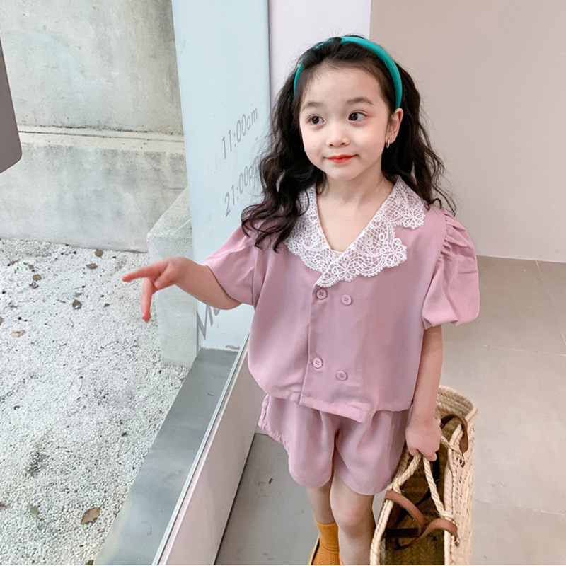 *NEW*  SATU STEL ATASAN DAN BAWAHAN Puff Sleeve Top + Celana Pendek STYLE KOREA MODEL TERBARU ANAK PEREMPUAN