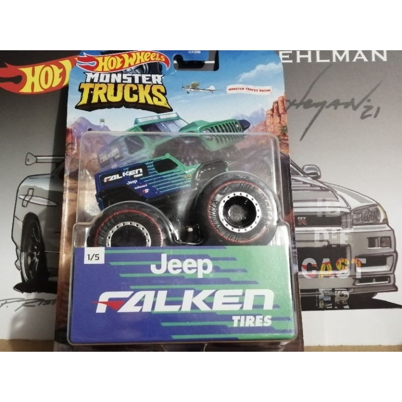HOT WHEELS MONSTER TRUCK JEEP FALKEN TIRES (ANGGAP LOOSE)