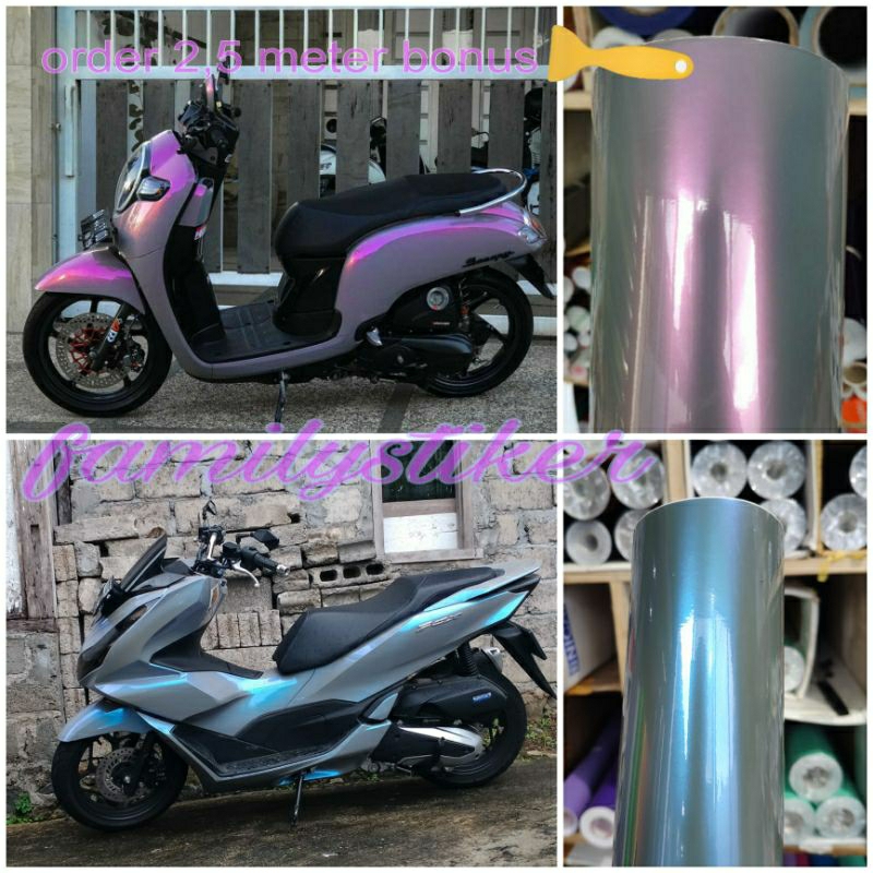 Skotlet Stiker Abu Lembayung Skotlet Abu Lembayung Biru Sekotlet Motor Volcano