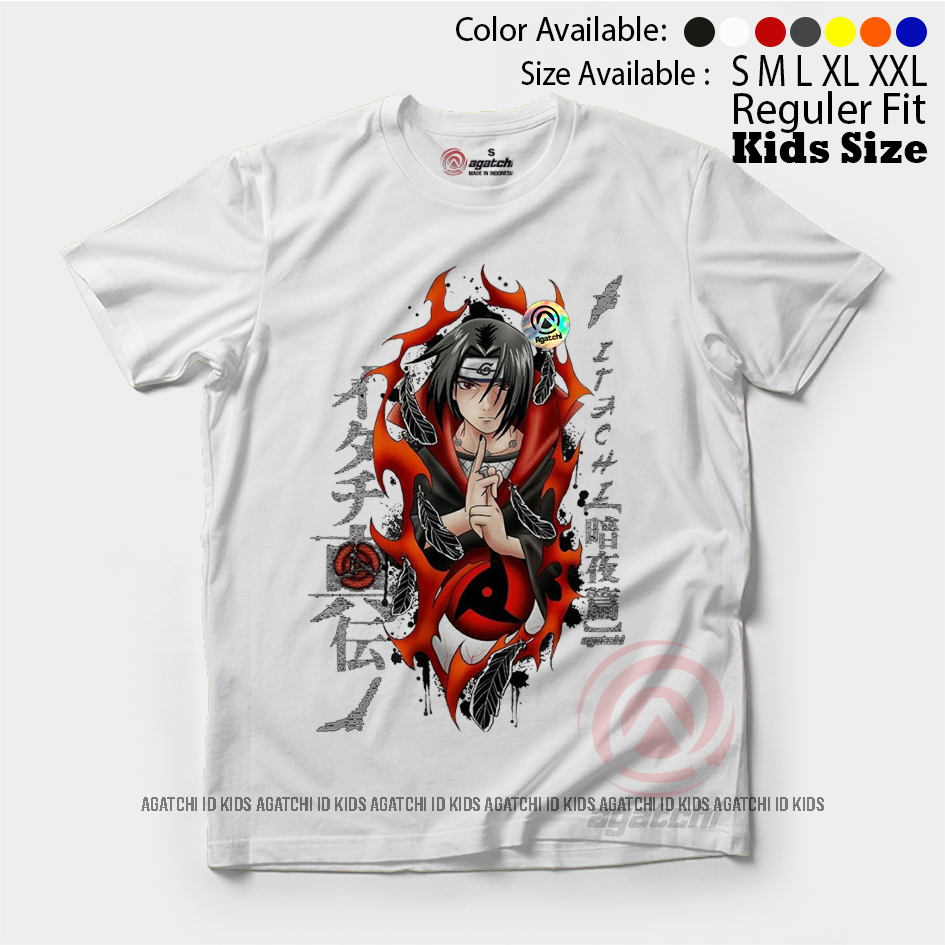 Baju Kaos Atasan Anak Laki-Laki Anime Naruto Shipuden Legend Akatsuki Uchiha Itachi