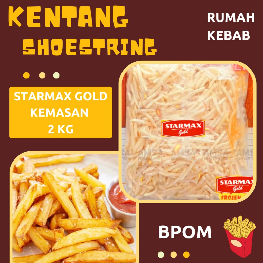 

Kentang beku aviko 2 kg Kentang French Fries curah 4.5 Lb