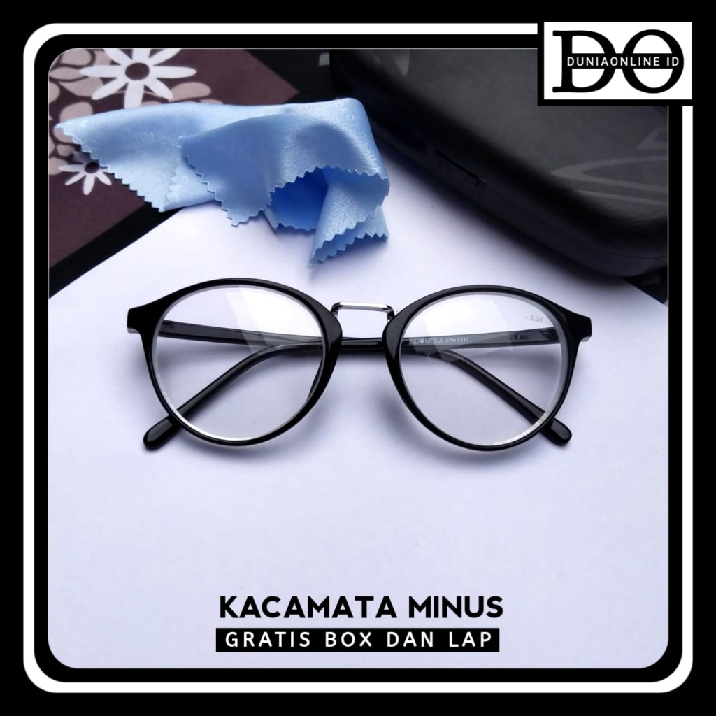 Kacamata Minus Optik Jarak jauh, Pria Wanita, Unisex, Frame 0val, Murah - 5010