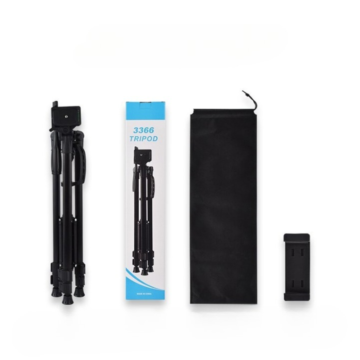 Tripod Kamera Profesional Portabel Aluminium 50-140 cm - 3366 - Black