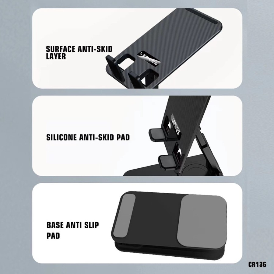 Lenyes CR136 Rotary Putar 360 Holder HP Tablet Anti Slip Dudukan HP Grosir
