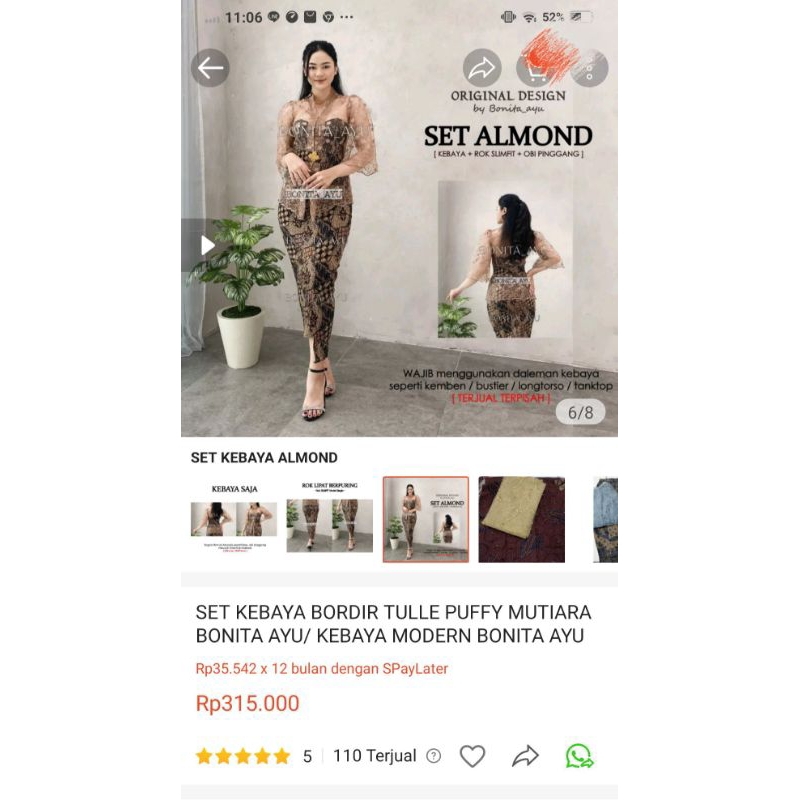 ANEKA SET OOTD MODERN BONITA AYU / BORDIR TULLE BONITA AYU
