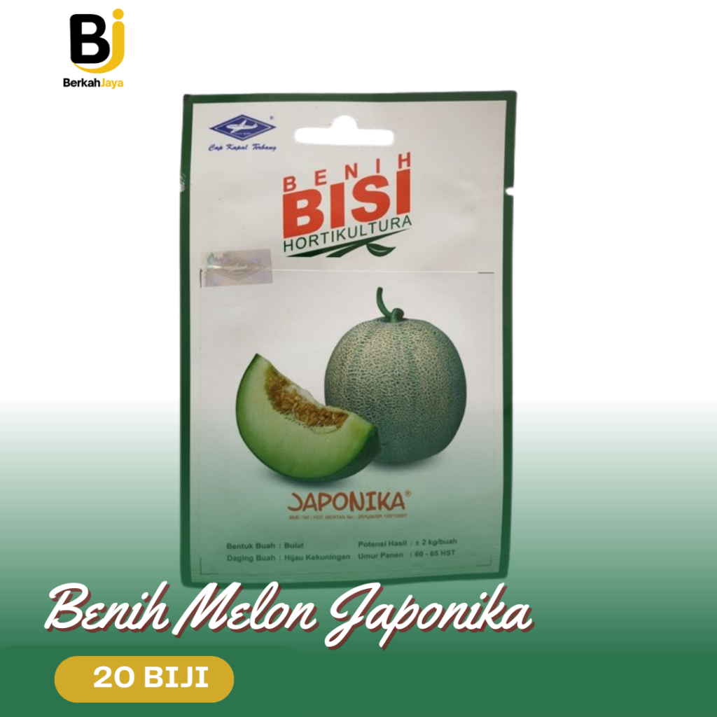 Benih Melon Japonika isi 20 Biji Bibit Melon BISI Cap Kapal Terbang I Melon Hijau