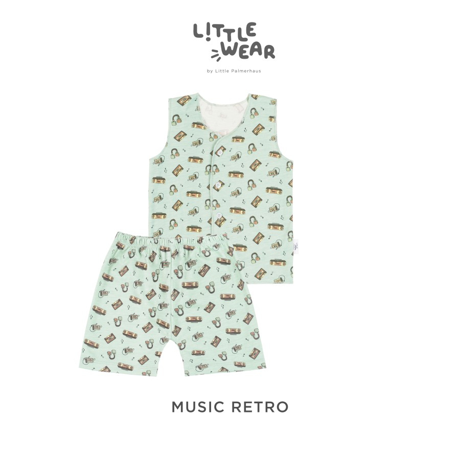 LITTLE WEAR SHORT by Little Palmerhaus-Baju bayi/setelan piyama bayi/setelan piyama kutung anak