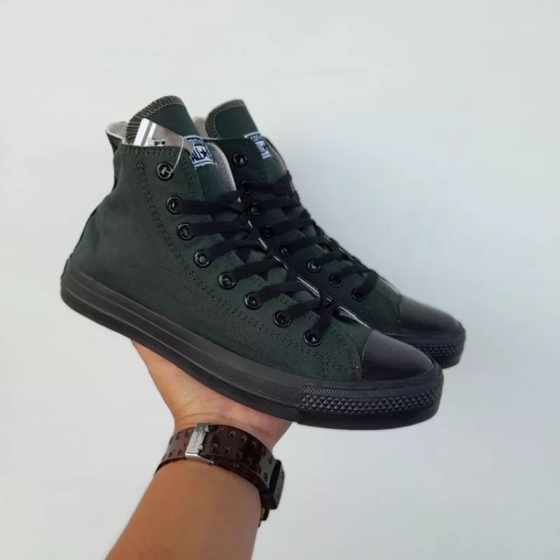 Sneakers Converse/Sepatu Casual Santai/Sepatu Converse High FULLBLACK Wanita Pria