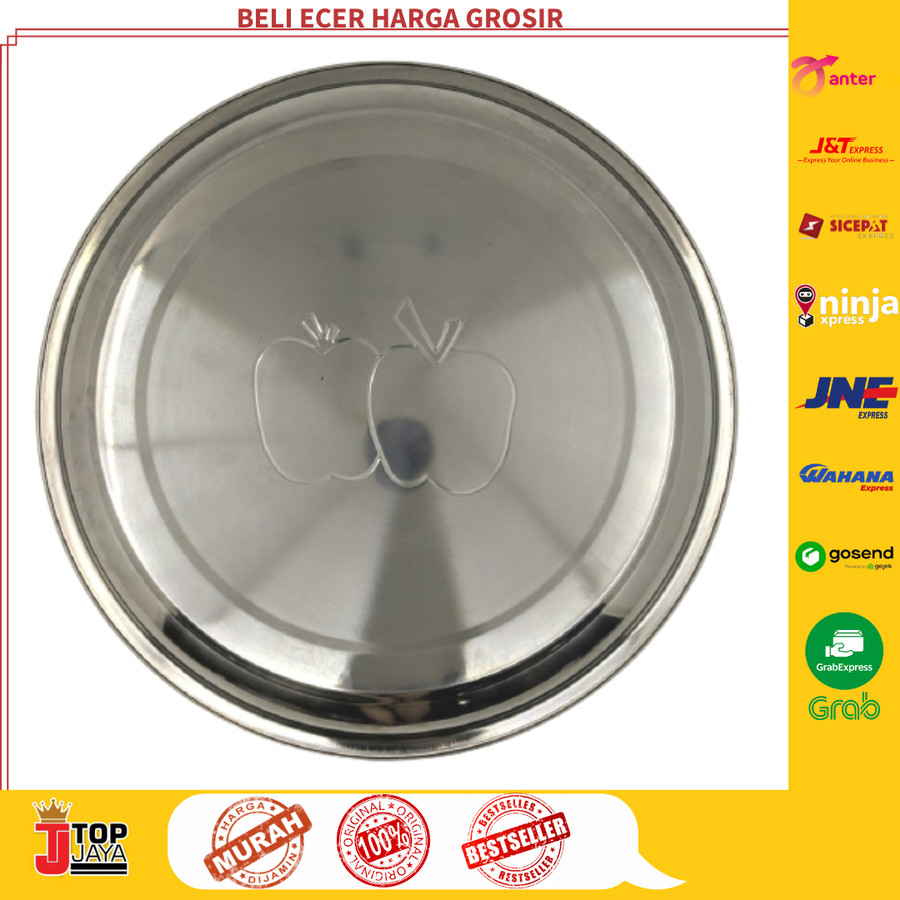Tray / Tampah / Nampan Stainless Steel Bulat Diameter 50cm