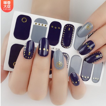 Stiker Kuku Tangan 14 Pcs Nail Art Sticker Tahan air Lucu murah Bagus Elegan Kekinian