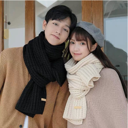 Scarf Syal Leher Rajut Wanita Winter Musim Dingin