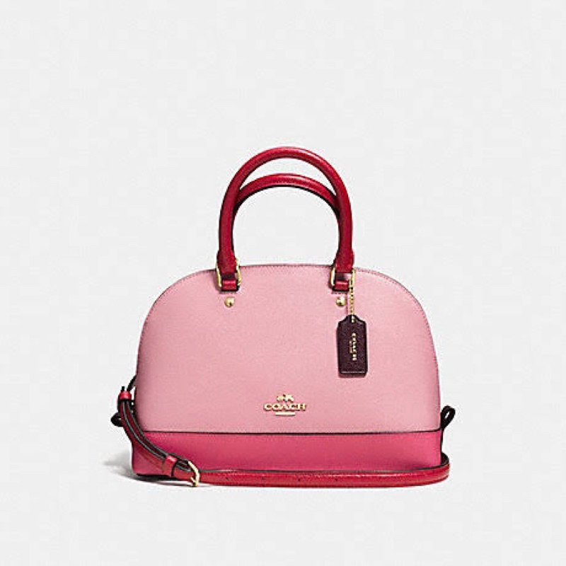 preloved coach mini sierra colorblock pink 100% original from paris