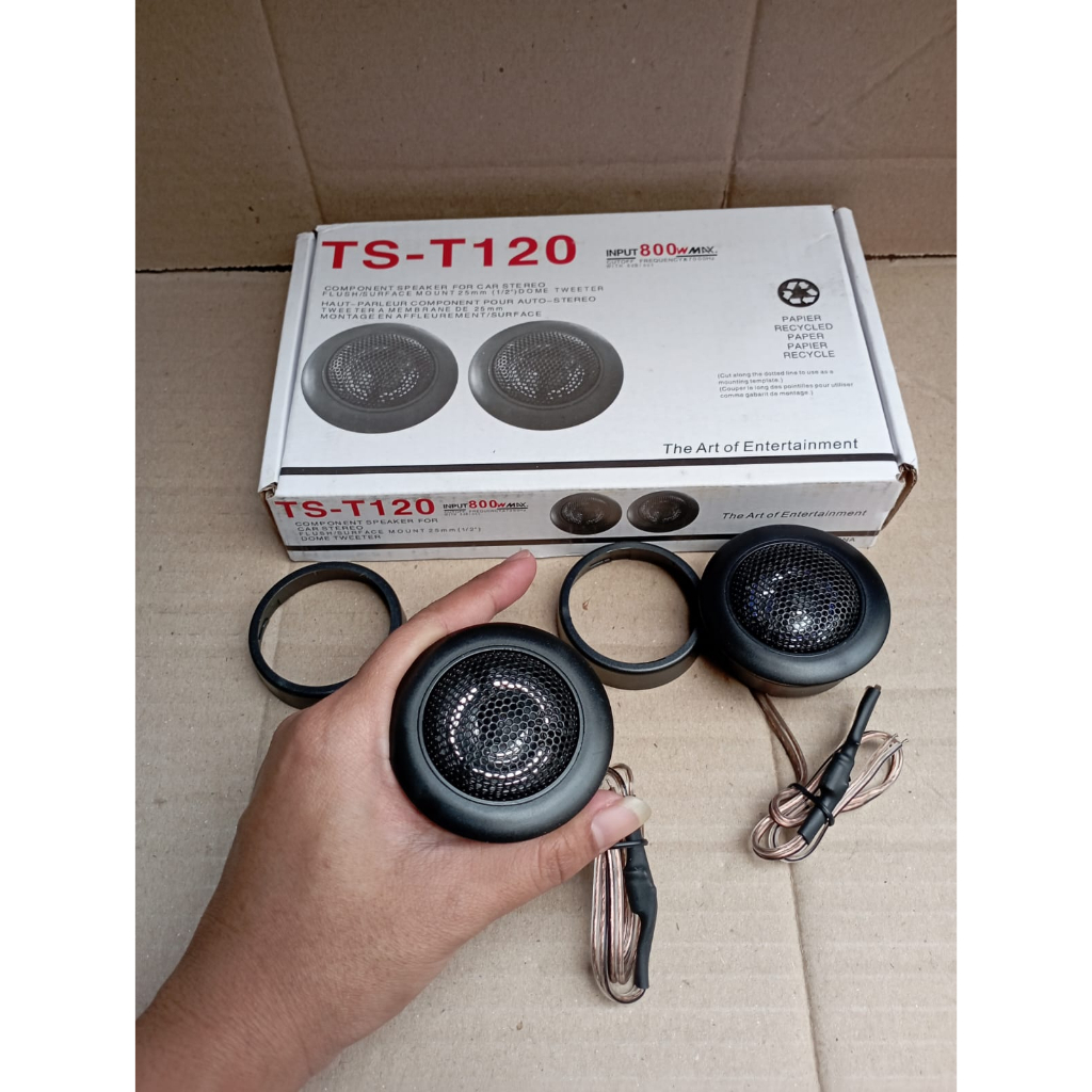 tweeter mobil TS 120 / T-120 untuk mobil universal Tweeter TS - T120 1/2&quot; INCH  Dome Tweeter Mobil/Tweeter Audio Mobil