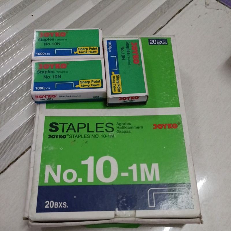 ISI STAPLES NO 10 MM, 20 BOX. SATU KOTAK