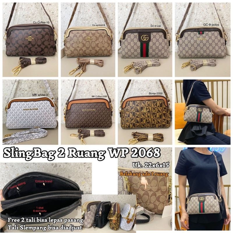 tas wanita multifungsi/Slingbag wanita 2 ruang #2068