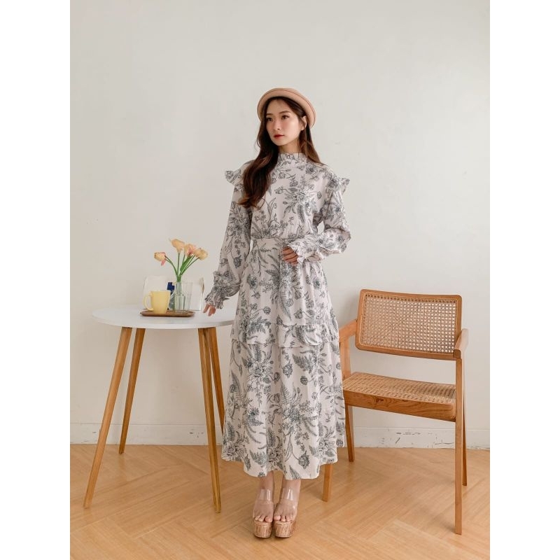 Yoona Midi Dress / Midi Dress Dior Crinkel / Dress Dior Crinkel / Gamis Dior Crinkel / Gamis Crinkel