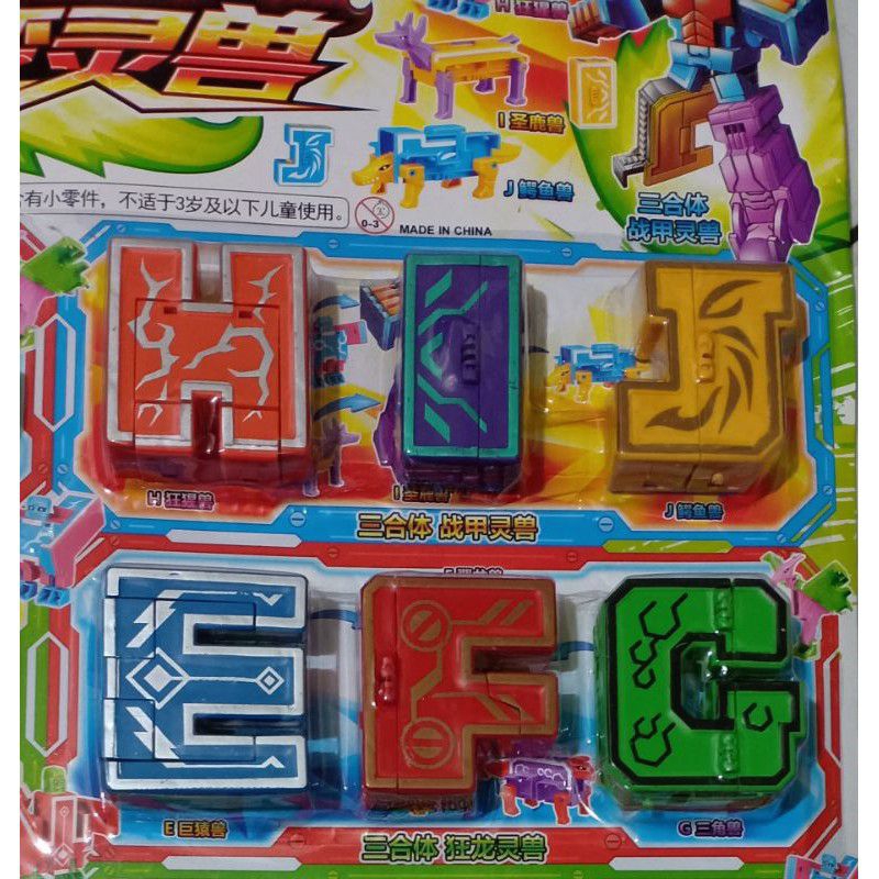 mainan huruf efghij bisa dibentuk menjadi robot