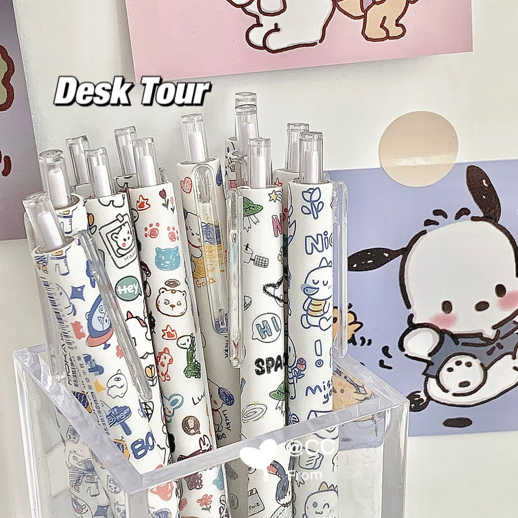 

6PCS/BOX Pulpen Gelpen Hitam 0.5mm