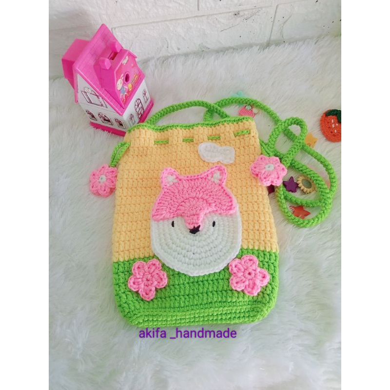 Tas hp rajut Tas hp tas hp cantik Tas hp karakter Tas hp lucu