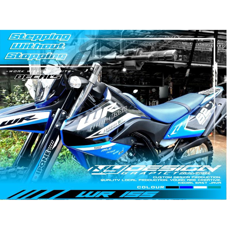 DECAL YAMAHA WR 155 STRIPING VARIASI WR 155
