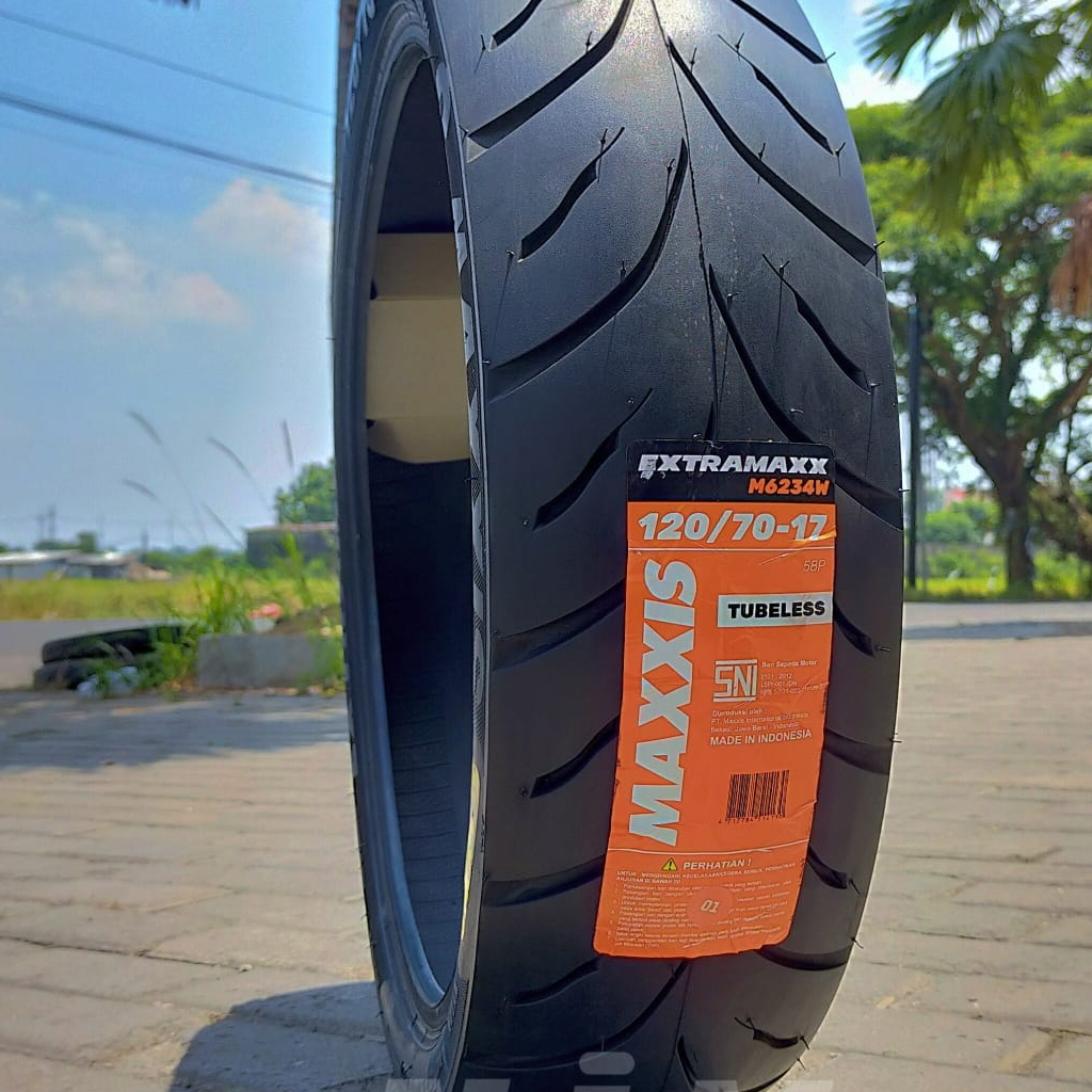 MAXXIS EXTRAMAXX 120/70-17 Ban Motor Ring 17 Untuk Belakang CBR GSX Vixion CB150R Tubeless Free Pent