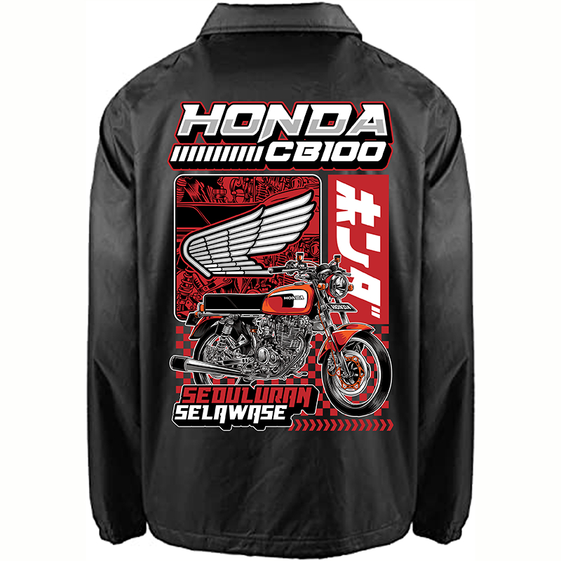 JAKET COACH MOTOR CB 100 PENAK NYEBE CB INDONESIA JACKET WIND BREAKER