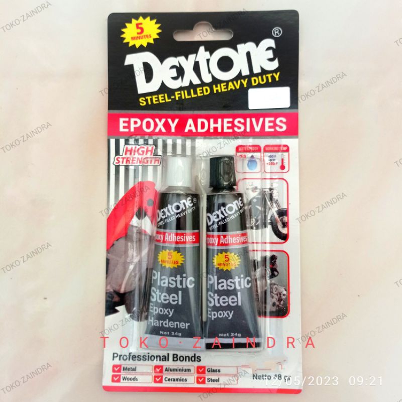 

lem besi dextone epoxy adhesives campur 5 minute menit 48gr