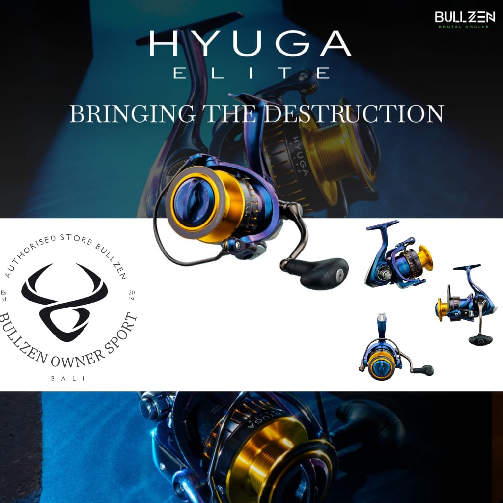Reel Bullzen Hyuga Elite PG dan HG / reel spinning/ Reel joran pancing / reel jigging / reel pancing