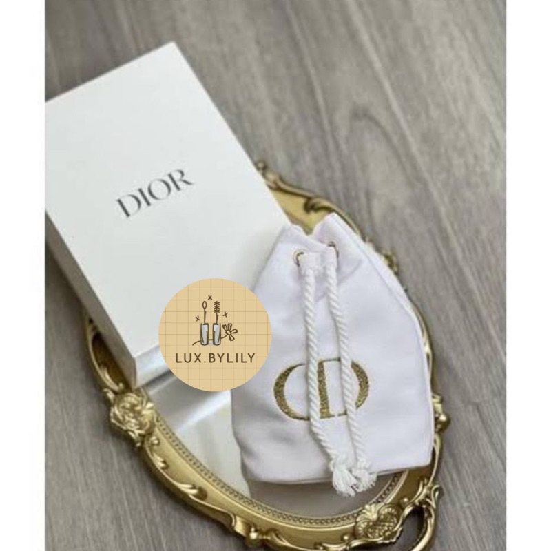 DIOR BEAUTY POUCH SERUT WHITE PUTIH