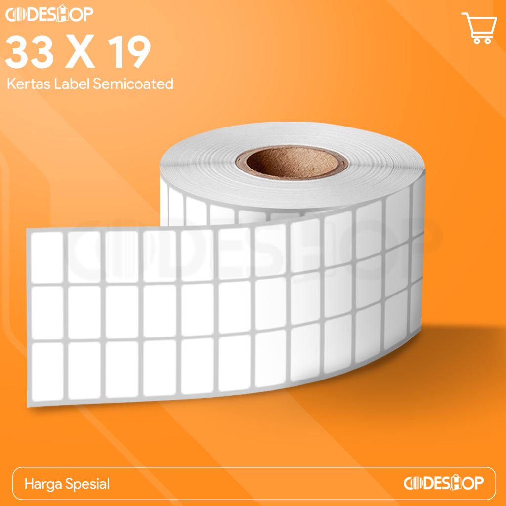 

Label Semicoated 33 x 19 / 33x19 mm / 33x19mm 3 Line 10000 pcs Stiker