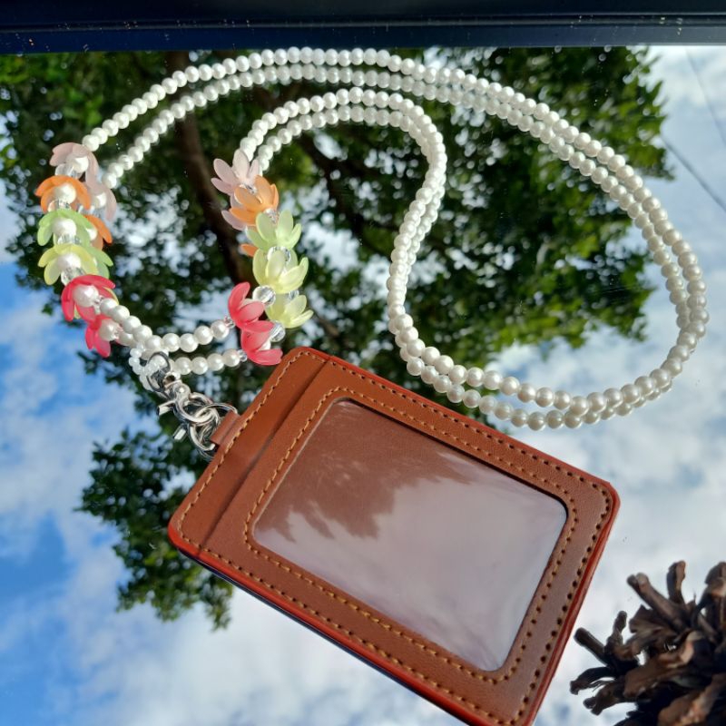 

Lanyard Name Tag ID Card Manik Mote cantik gemoy