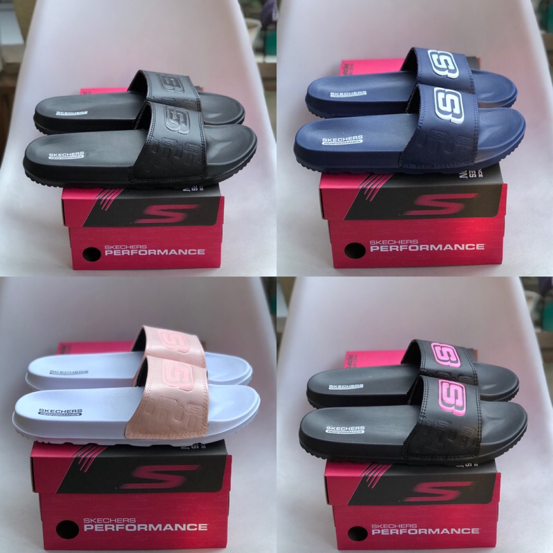 Sandal Wanita Skechers Kulit Sintetis Karet