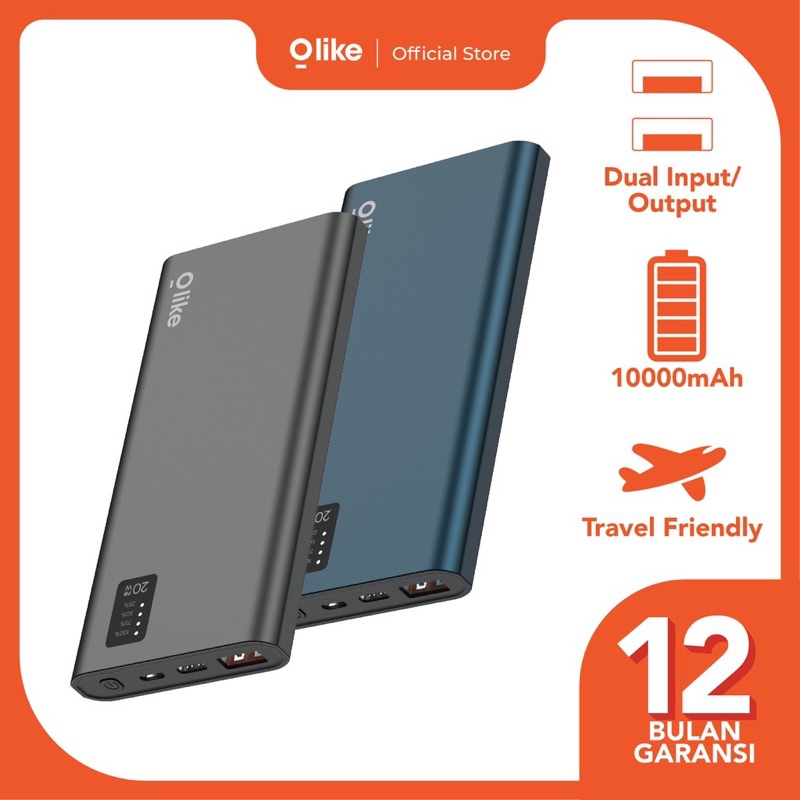 OLIKE P2 POWERBANK 10000MAH FAST CHARGING PD 20W QUICK CHARGE 18W - Garansi 1 Tahun