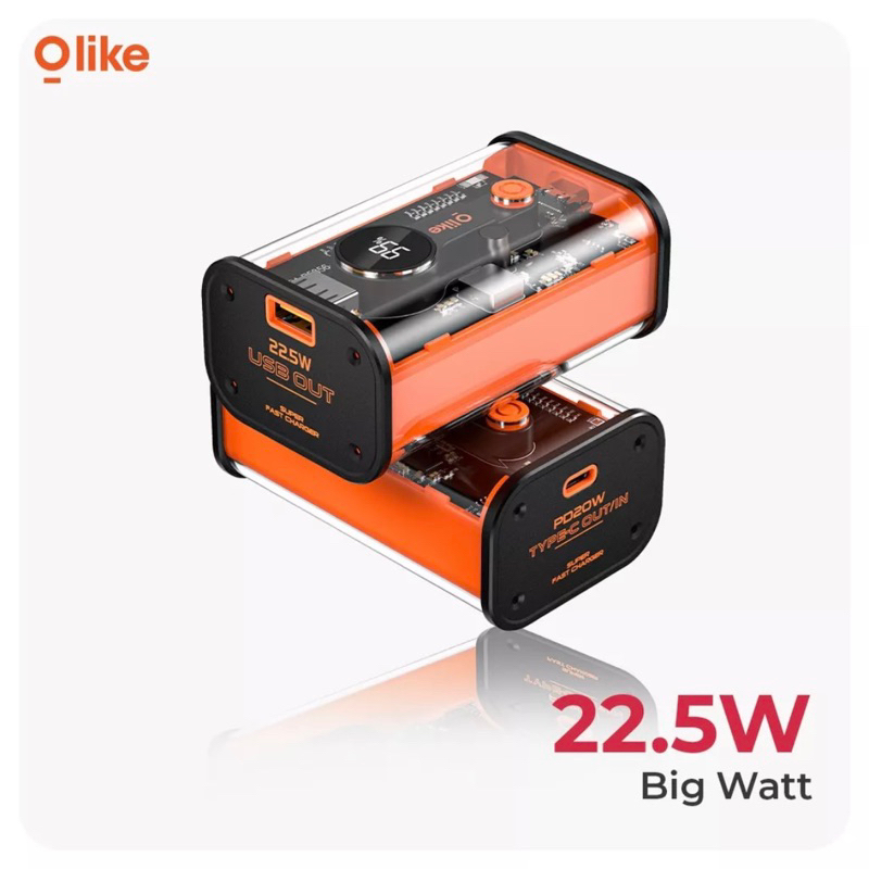 OLIKE P5 POWERBANK 10000MAH FAST CHARGING 22.5W DISPLAY VOOC TYPE C PD - Garansi 1 Tahun