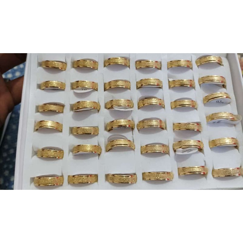 Cincin Titanium Sepasang Gratis Kotak Perhiasan