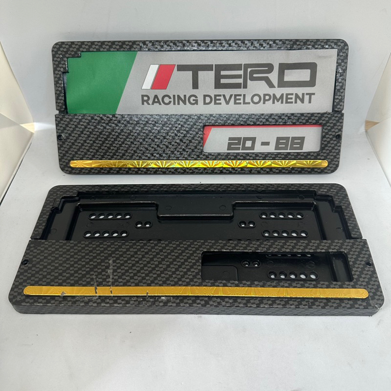 Cover tutup bingkai Plat Nomor Motor polisi karbon carbon SNI 1 set