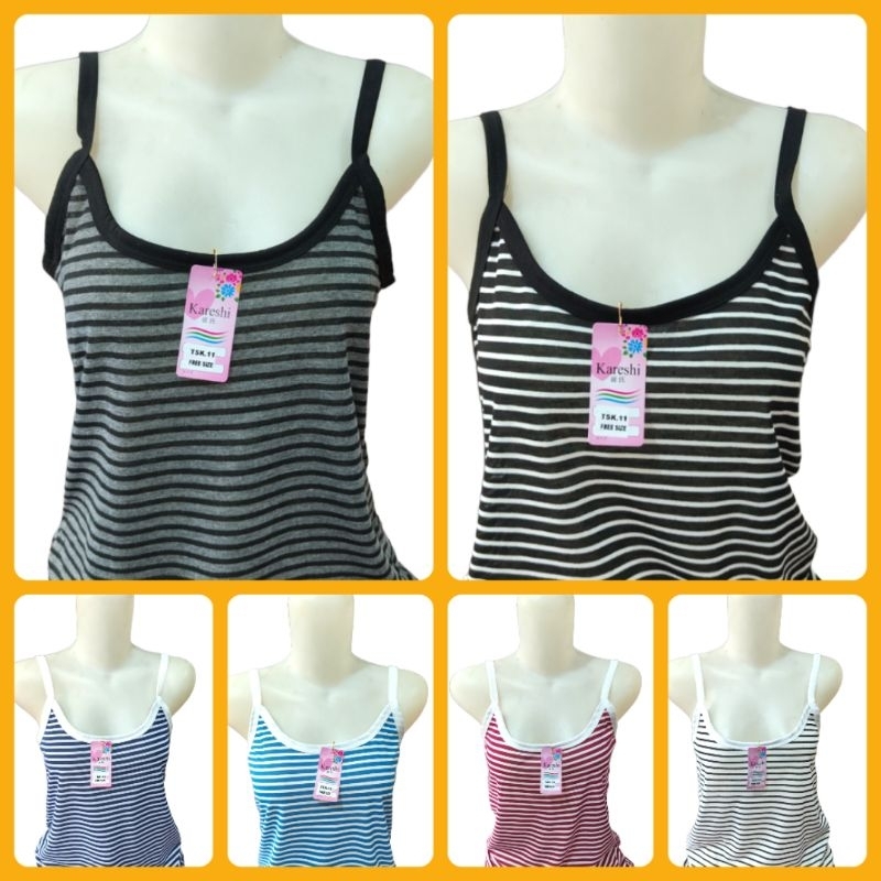 Tengtop Singlet Atasan Dewasa Salur