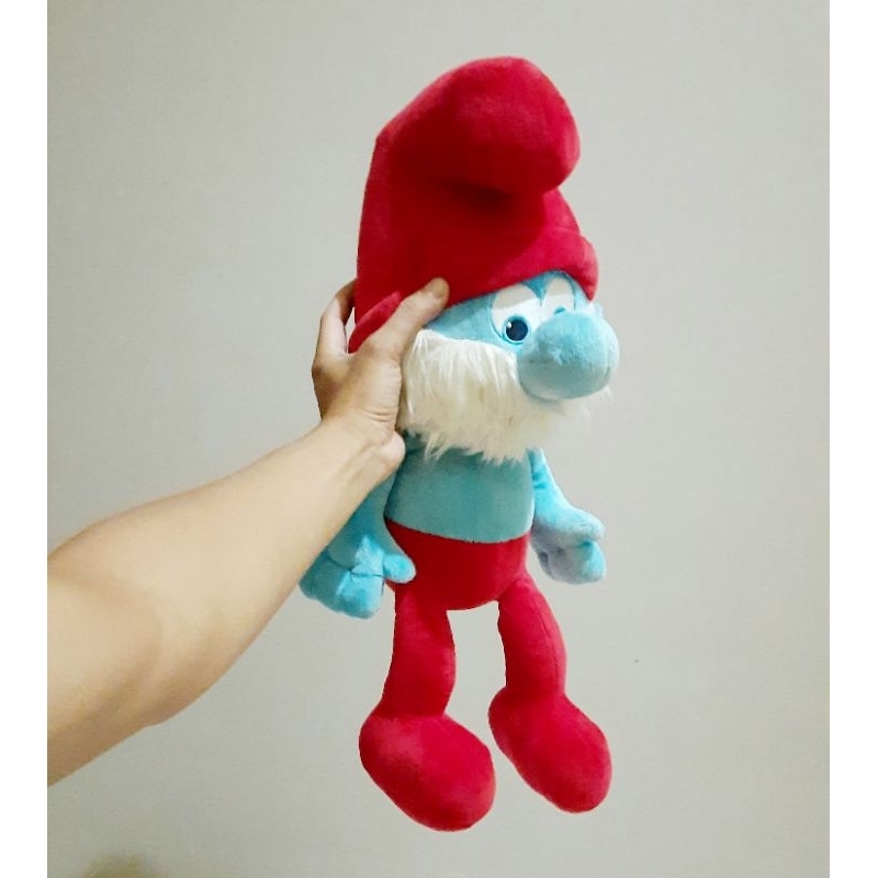 Boneka Smurf Papa Original Size Besar 45 cm/ Boneka Smurf/ The Smurf