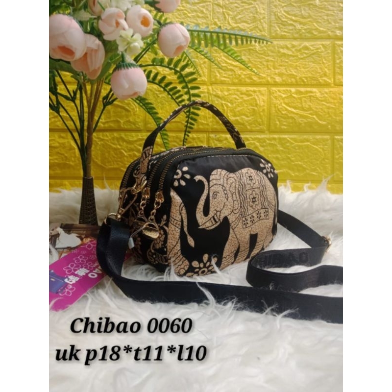 Tas selempang chibao original 0060-2#motif gajah